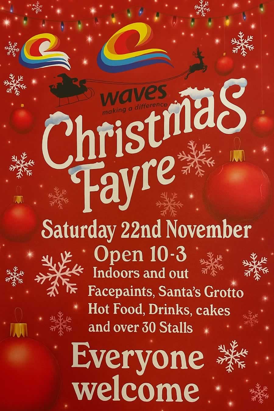 Waves Christmas Fayre Poster